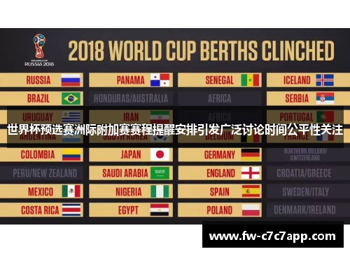 世界杯预选赛洲际附加赛赛程提醒安排引发广泛讨论时间公平性关注